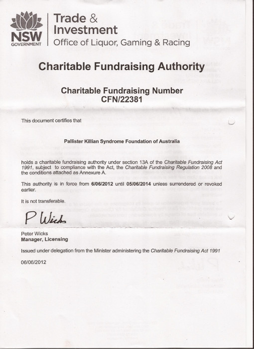 Charitable Fundraising Authority NSW